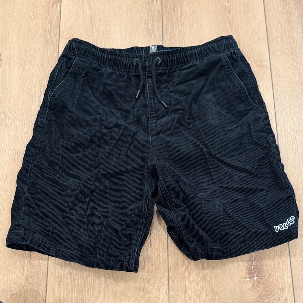 Volcom XL- 14Y Black Corduroy Athletic Shorts